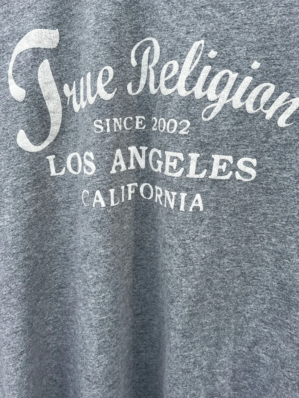 True Religion XL California Graphic Tee Gray Y2K Streetwear